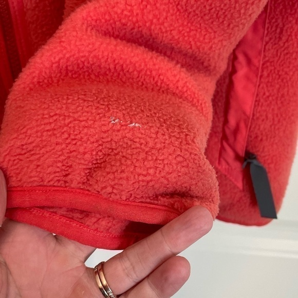 Vintage 1991 Patagonia fleece zip up jacket red/pink made in USA size large - Picture 7 of 12